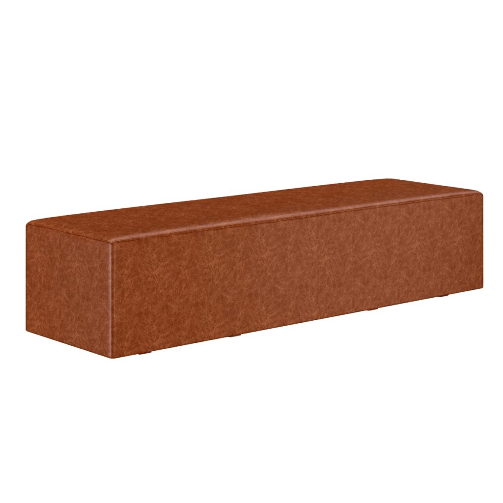 WP Design, Barcelona Pouf Bench, Cognac