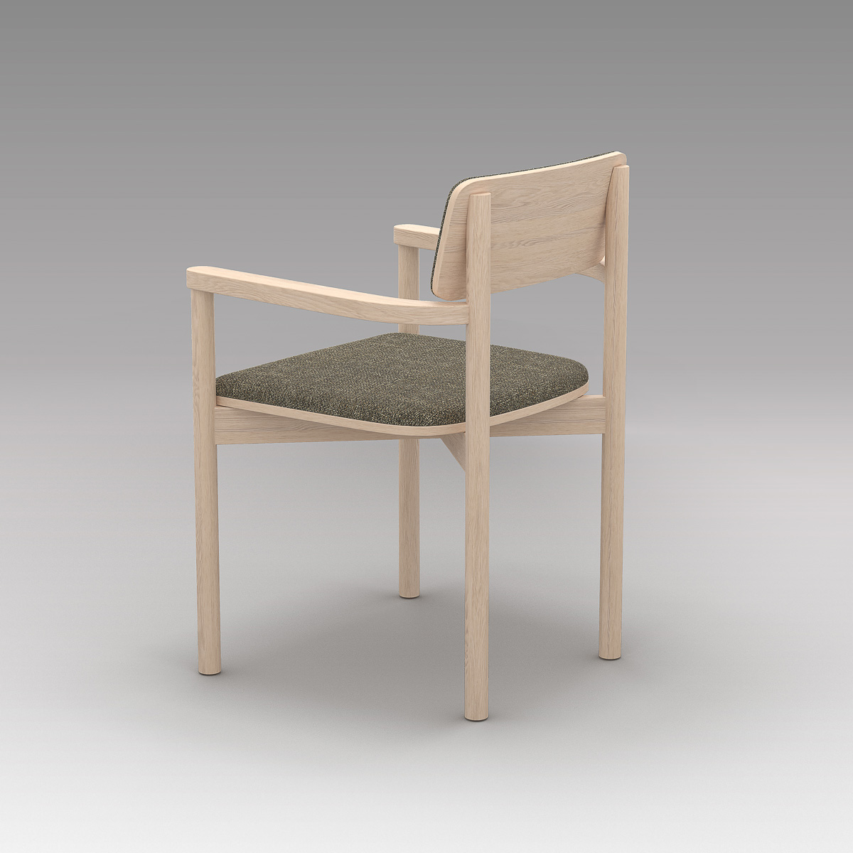 Portfolio, workplace cafe armchair, Coco Zinc, PF.CH-01.02-CZ