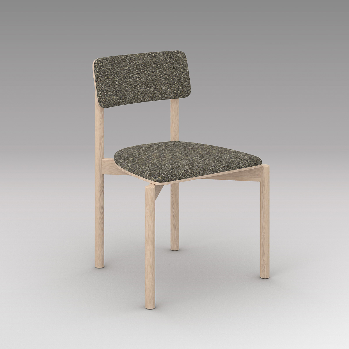 Portfolio, workplace stackable cafe chair, Coco Zinc, PF.CH-01.02-CZ
