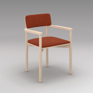 Portfolio, workplace cafe armchair, Burnt Orange, PF.CH-01.02-442