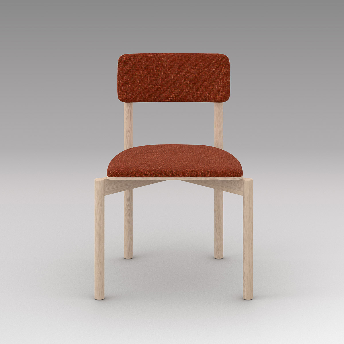 Portfolio, workplace stackable cafe chair, Burnt Orange, PF.CH-01.02-442