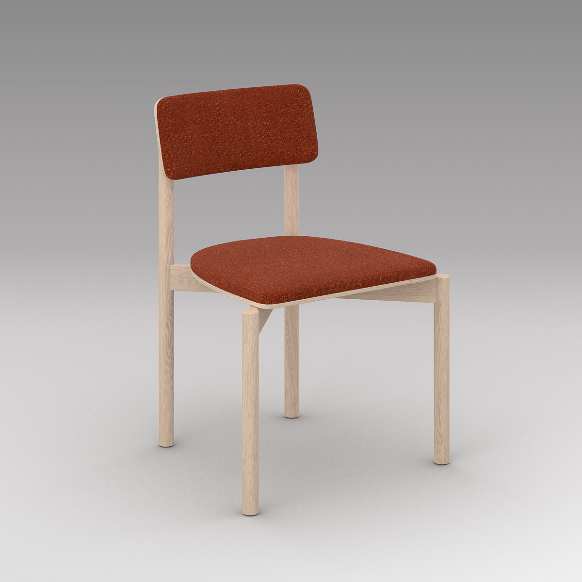 Portfolio, workplace stackable cafe chair, Burnt Orange, PF.CH-01.02-442