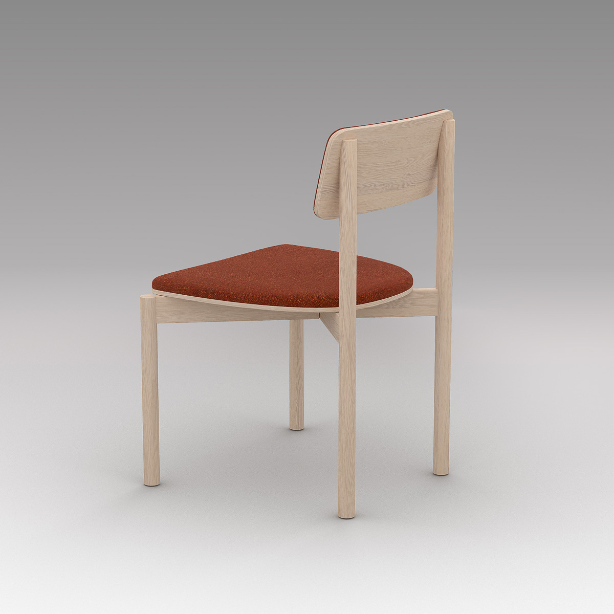 Portfolio, workplace stackable cafe chair, Burnt Orange, PF.CH-01.02-442