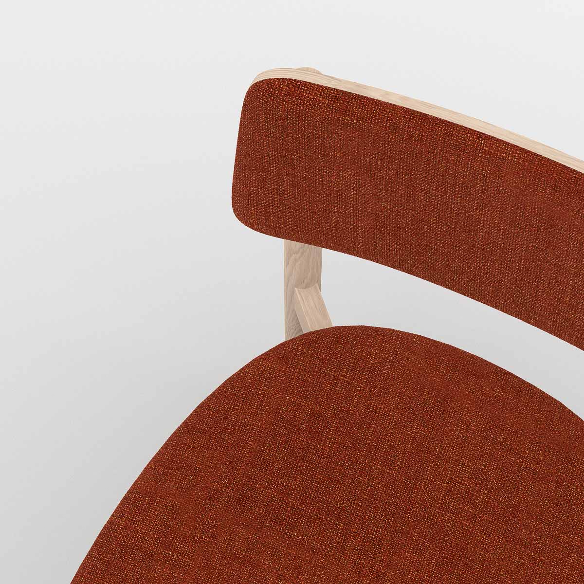 Portfolio, workplace stackable cafe chair, Burnt Orange, PF.CH-01.02-442
