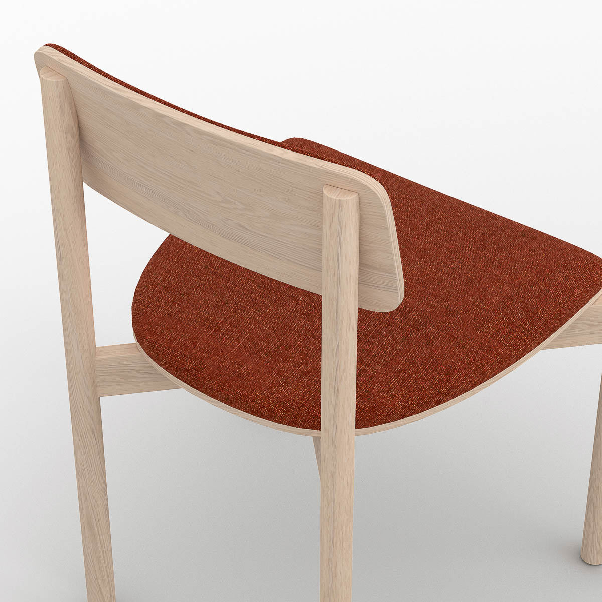 Portfolio, workplace stackable cafe chair, Burnt Orange, PF.CH-01.02-442