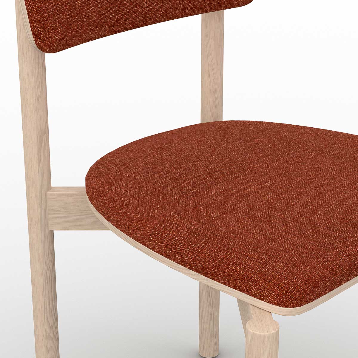 Portfolio, workplace stackable cafe chair, Burnt Orange, PF.CH-01.02-442