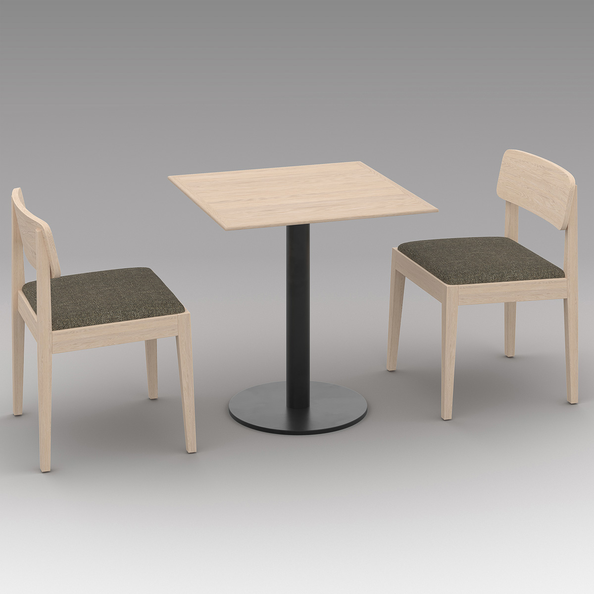 Portfolio, cafe square table, white, PF.TA-01.W
